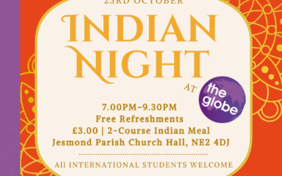 Indian night at Globe – Monday 23rd October